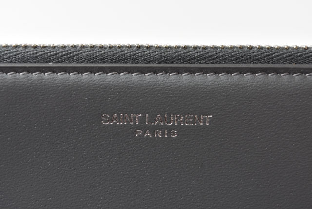 Saint Laurent Flap Clutch Bag Grey in Pristine Condition