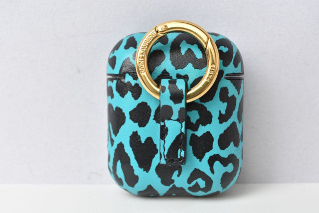 Yves Saint Laurent Leopard AirPods Case with Keyring