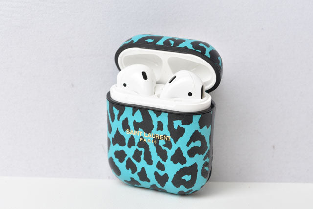 Yves Saint Laurent Leopard AirPods Case with Keyring