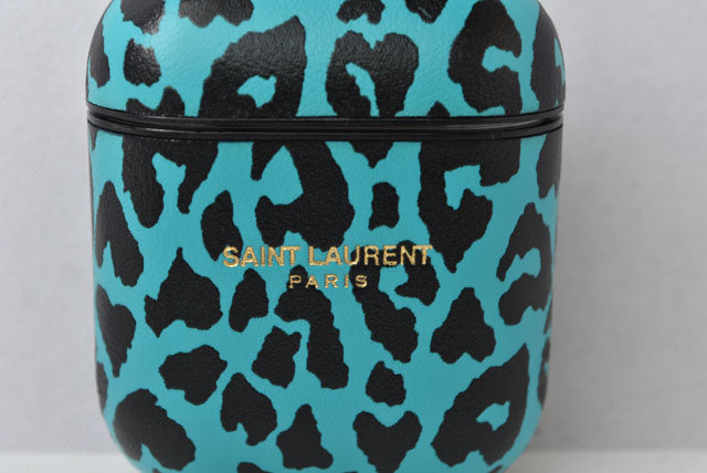 Yves Saint Laurent Leopard AirPods Case with Keyring