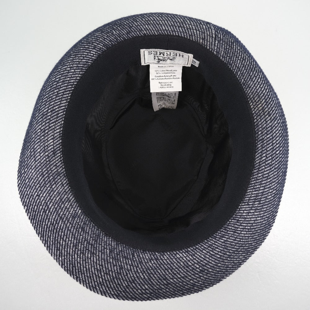 Hermes Wool Unisex Hat Navy