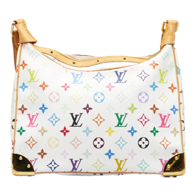 Louis Vuitton White Multicolor Monogram Canvas Boulogne Shoulder Bag Louis  Vuitton