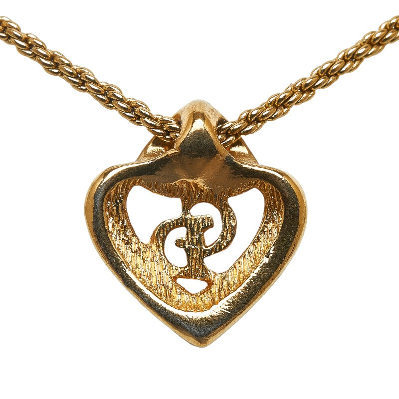 CD Logo Heart Pendant Necklace