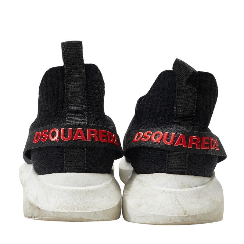 Dsquared2 Logo Canvas Mesh Sneakers Black in Very Good Condition