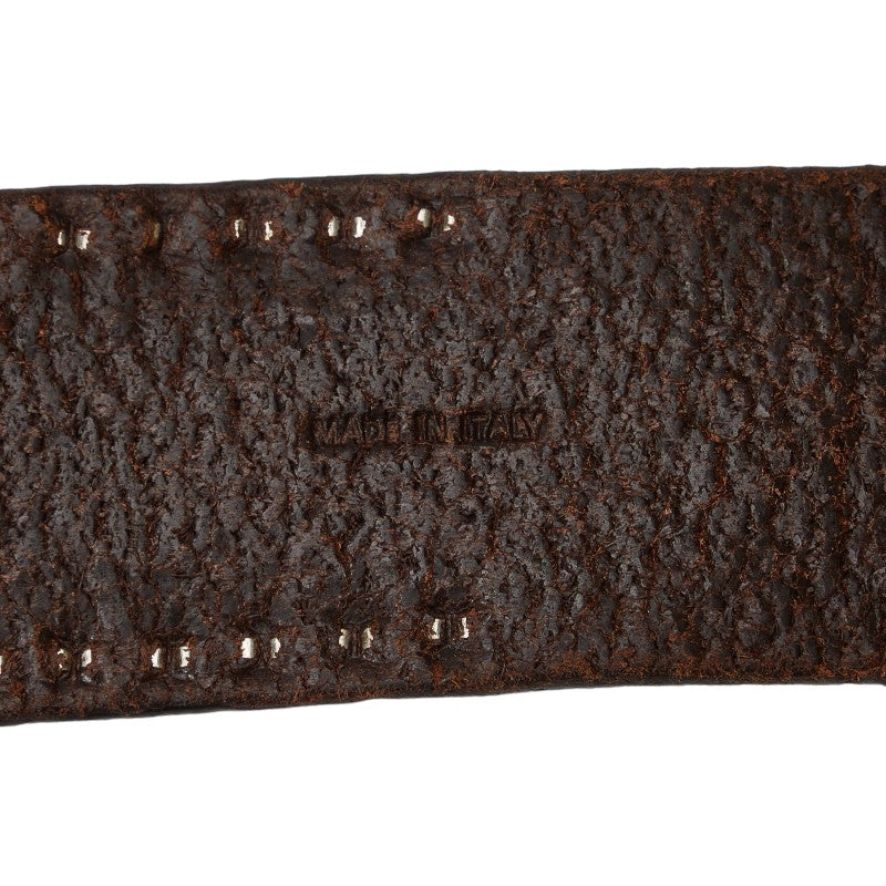 J&M Davidson Studded Leather Belt Brown in Very Good Condition