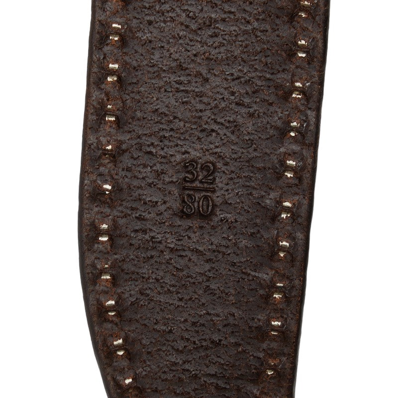 J&M Davidson Studded Leather Belt Brown in Very Good Condition