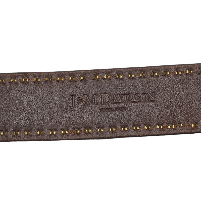 J&M Davidson Studded Leather Belt Brown in Very Good Condition