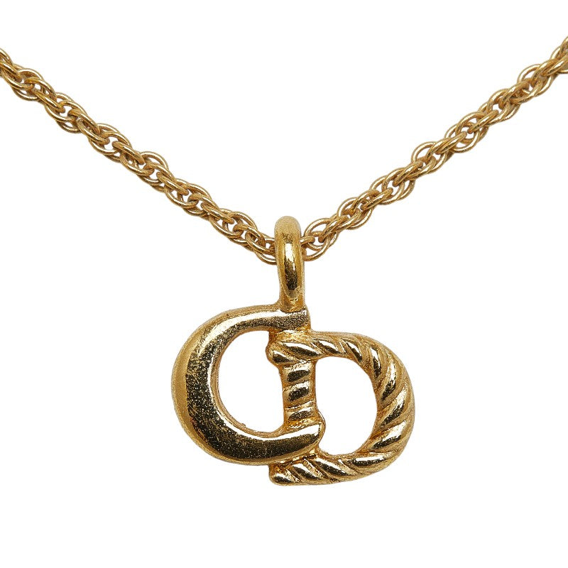Dior Gold Plated Necklace with CD Logo (Used) for Ladies