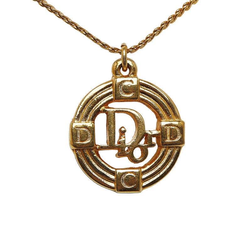 Dior Gold-Plated Logo Necklace for Women (Preloved)