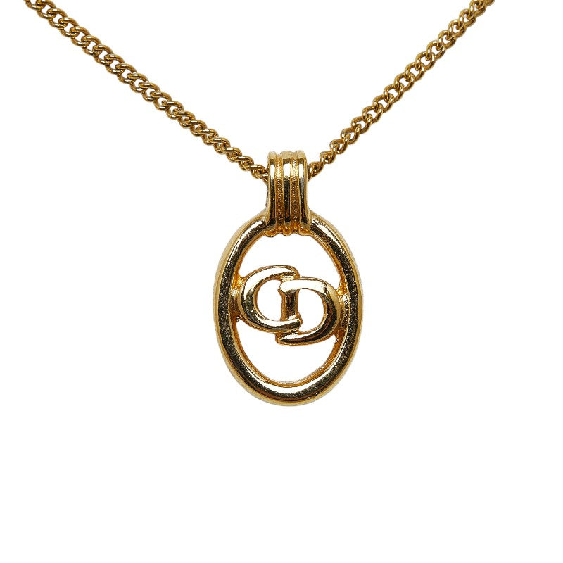 Dior Gold-Plated CD Logo Necklace for Women (Preloved)