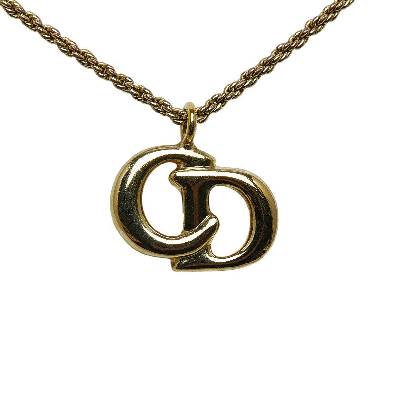 Dior Gold-Plated CD Logo Necklace for Women (Preloved)