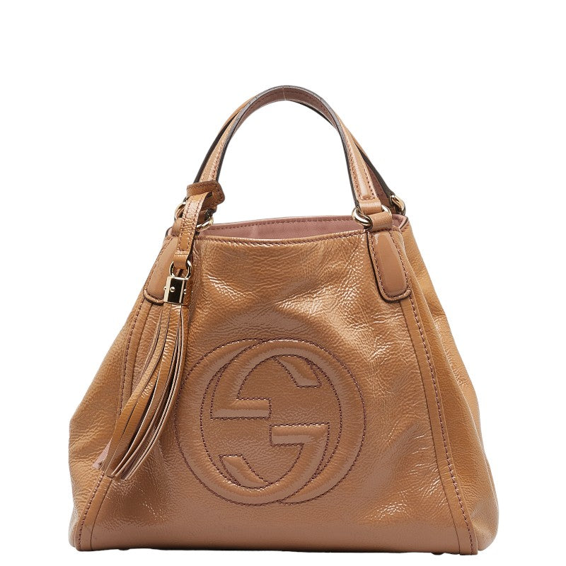 Gucci Interlocking G Tassel Handbag Leather Shoulder Bag 336751 in Good condition