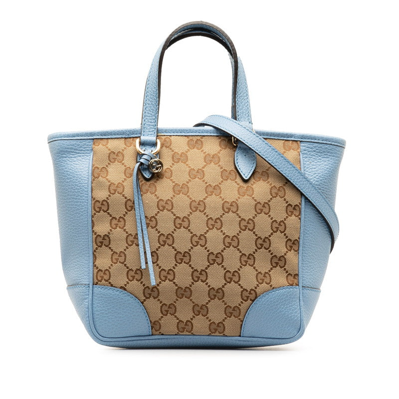 Gucci GG Canvas & Leather Bree Handbag Canvas Handbag 449241 in Good condition