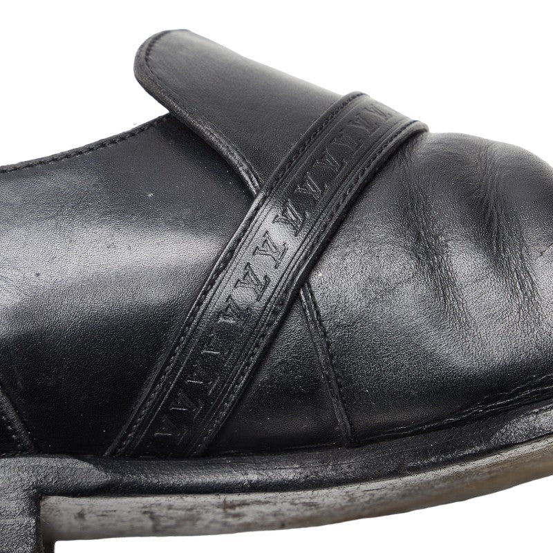 Louis Vuitton Leather Monk Strap Shoes Black