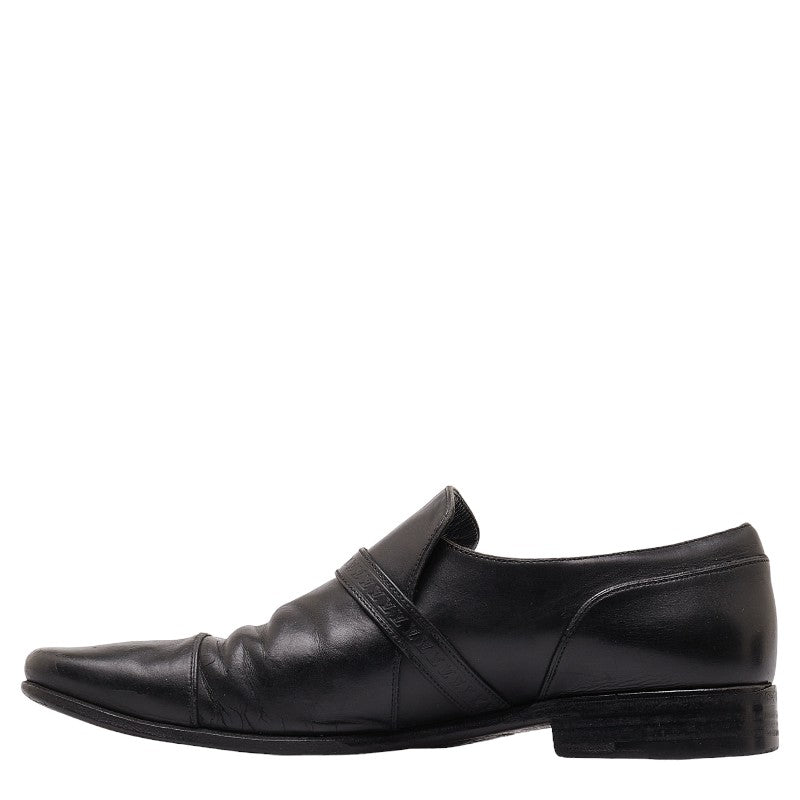 Louis Vuitton Leather Monk Strap Shoes Black