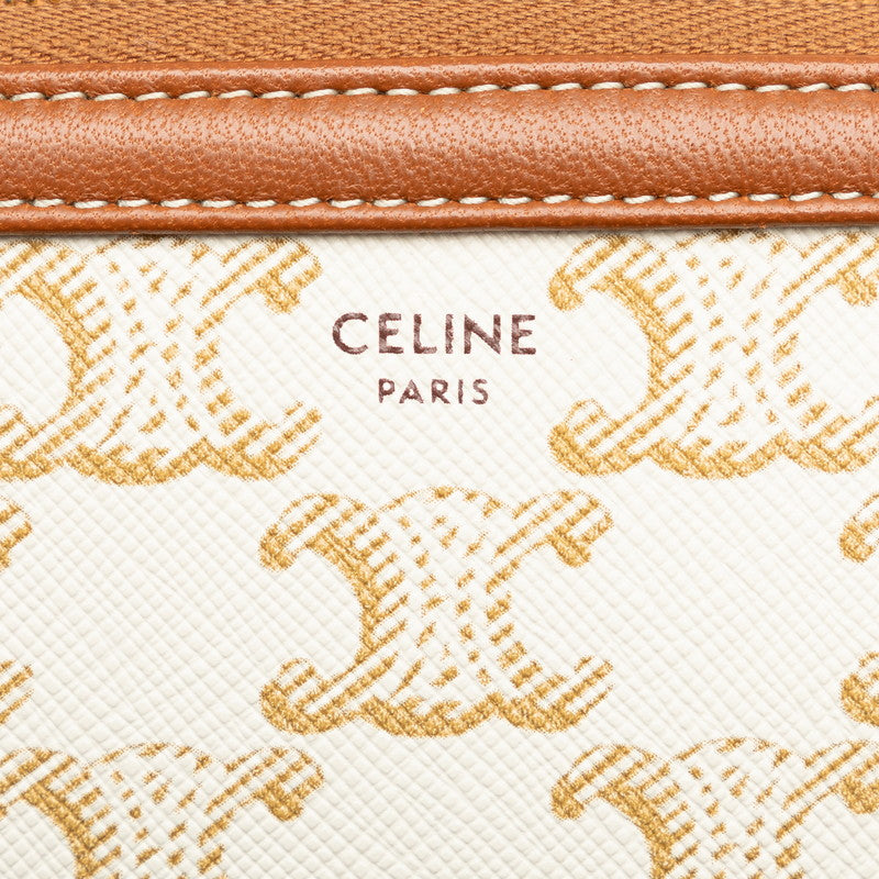 Celine Triomphe Chain Shoulder Bag PVC Leather