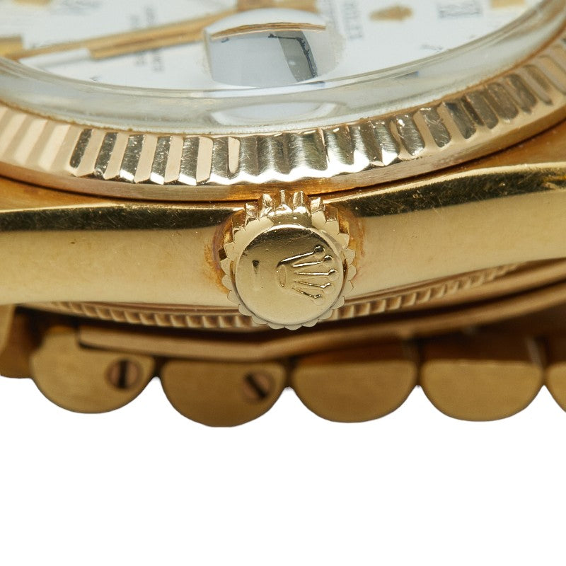 Rolex Datejust 6827 Automatic White Dial K18 Gold Ladies Watch in Very Good Condition