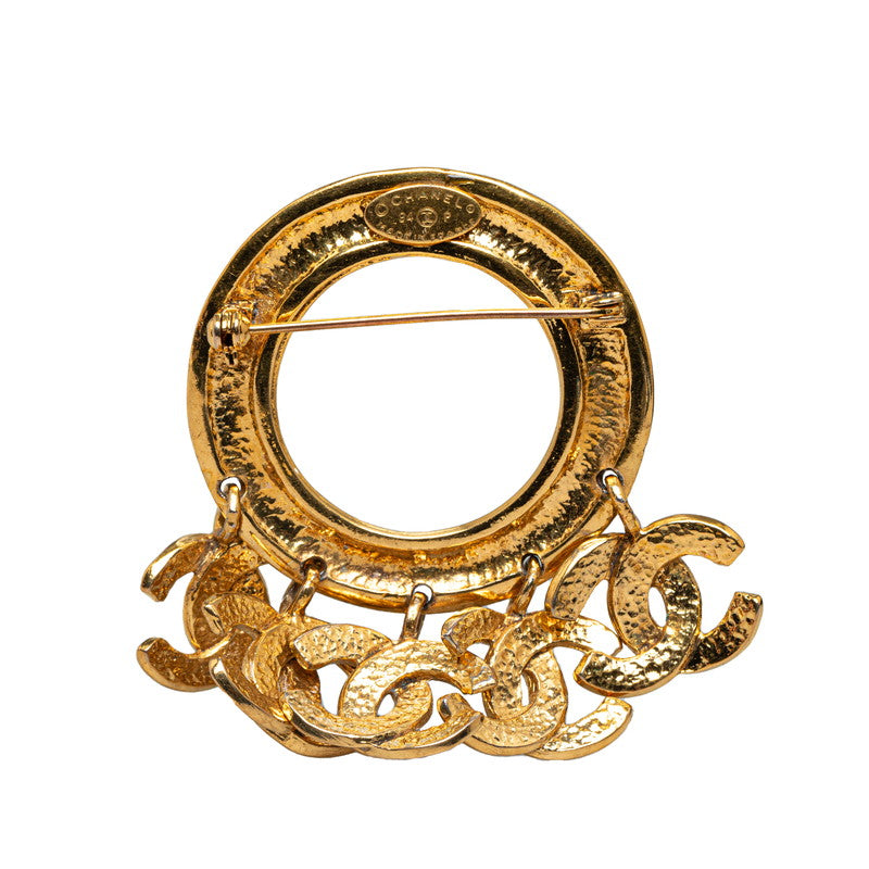 Chanel Vintage Gold Plated Coco Mark 5-Link Brooch