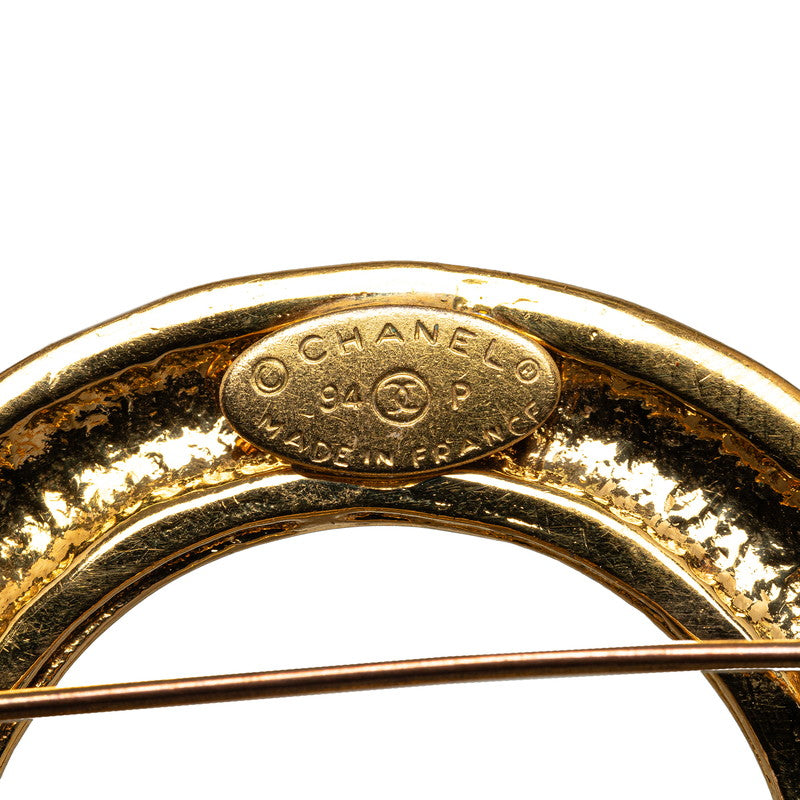 Chanel Vintage Gold Plated Coco Mark 5-Link Brooch