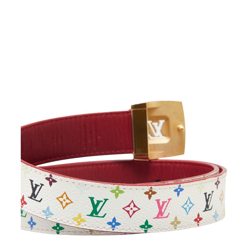 Louis Vuitton Multicolor Belt M9682 PVC Leather in Very Good Condition