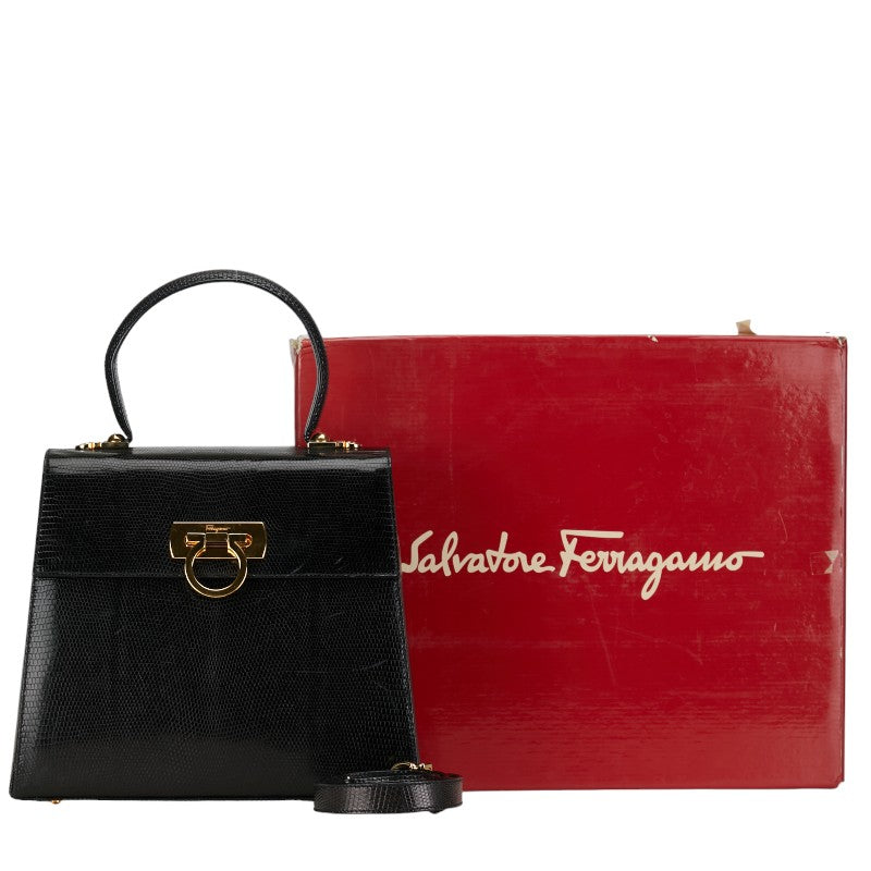 Salvatore Ferragamo Leather Gancini 2WAY Handbag