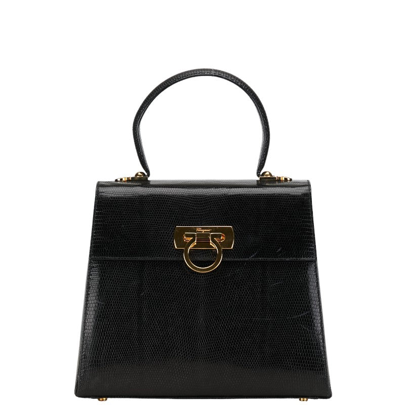 Salvatore Ferragamo Gancini Leather Handbag Leather Handbag E-21 5282 in Good condition