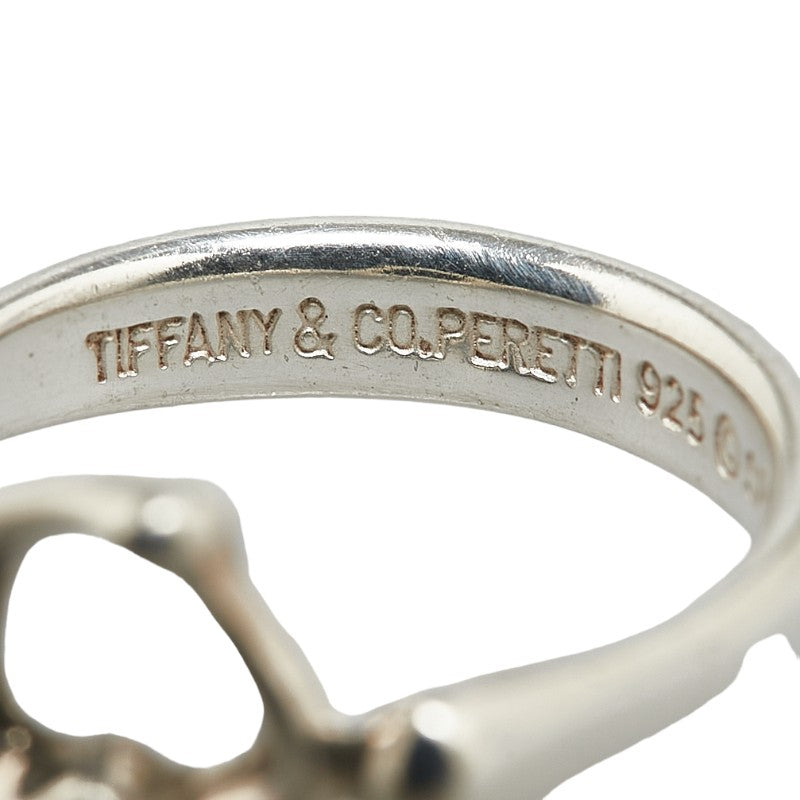 Tiffany & Co Open Heart Ring SV925 Silver in Very Good Condition