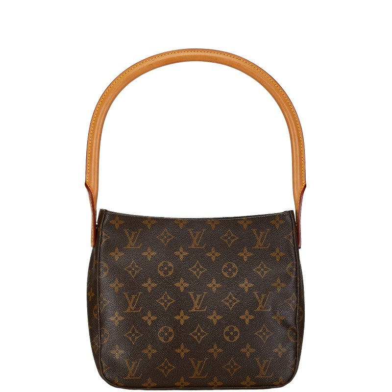 Louis Vuitton Monogram Looping MM Shoulder Bag M51146 Brown PVC Leather