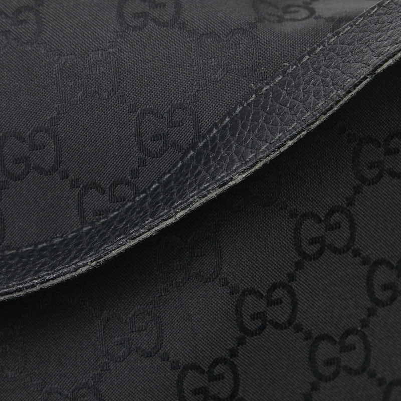 Gucci GG Canvas Abby Handbag Tote 293578 Black Leather in Very Good Condition