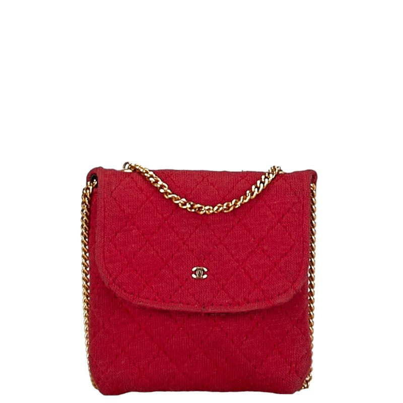 Chanel CC Quilted Cotton Mini Shoulder Bag Cotton Shoulder Bag in Good condition