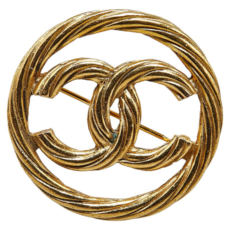 Chanel Coco Mark Gold Plated Brooch in Very Good Condition