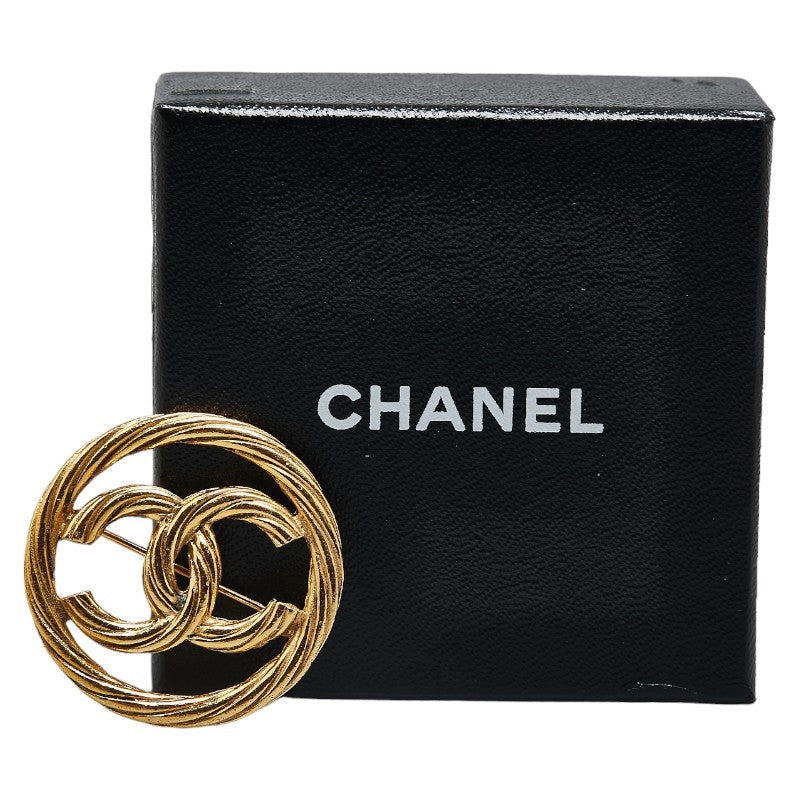 Chanel Coco Mark Gold Plated Brooch in Very Good Condition