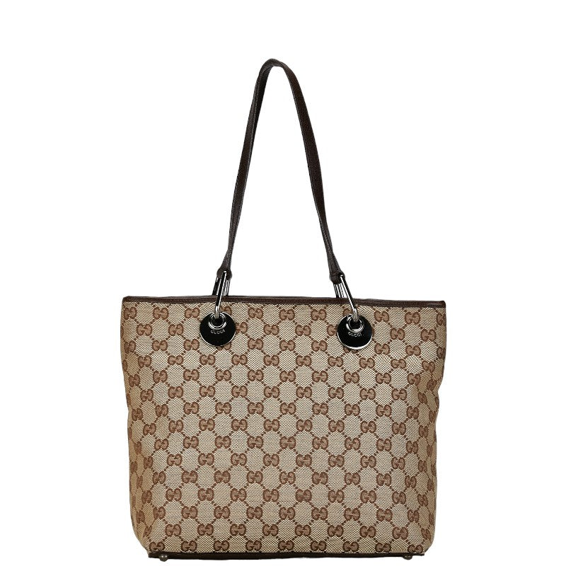 Gucci GG Canvas Leather Tote Bag 139552