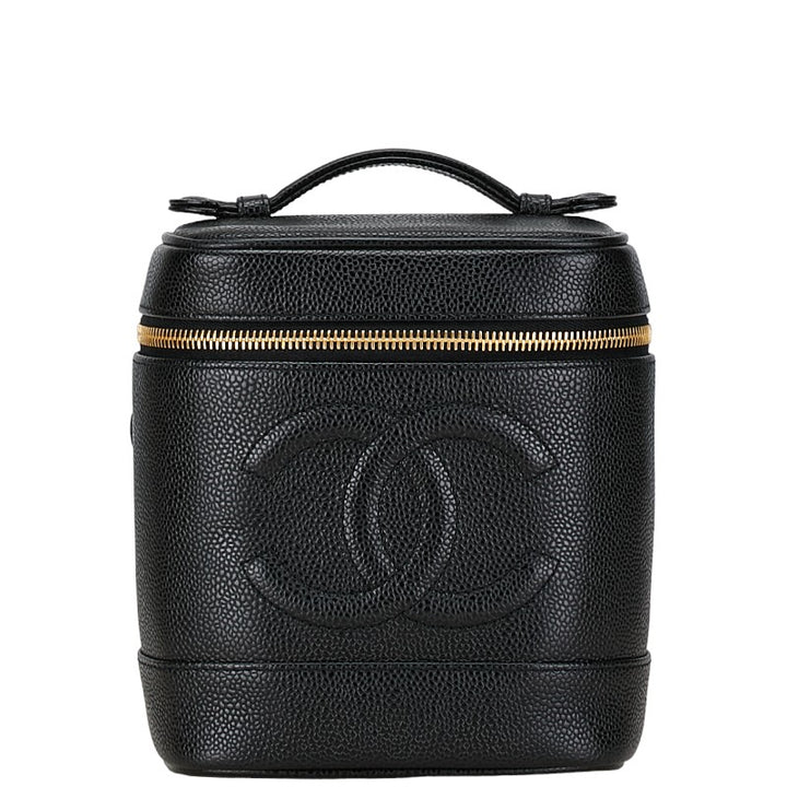 Chanel Caviar Skin Coco Mark Handbag Vanity Bag