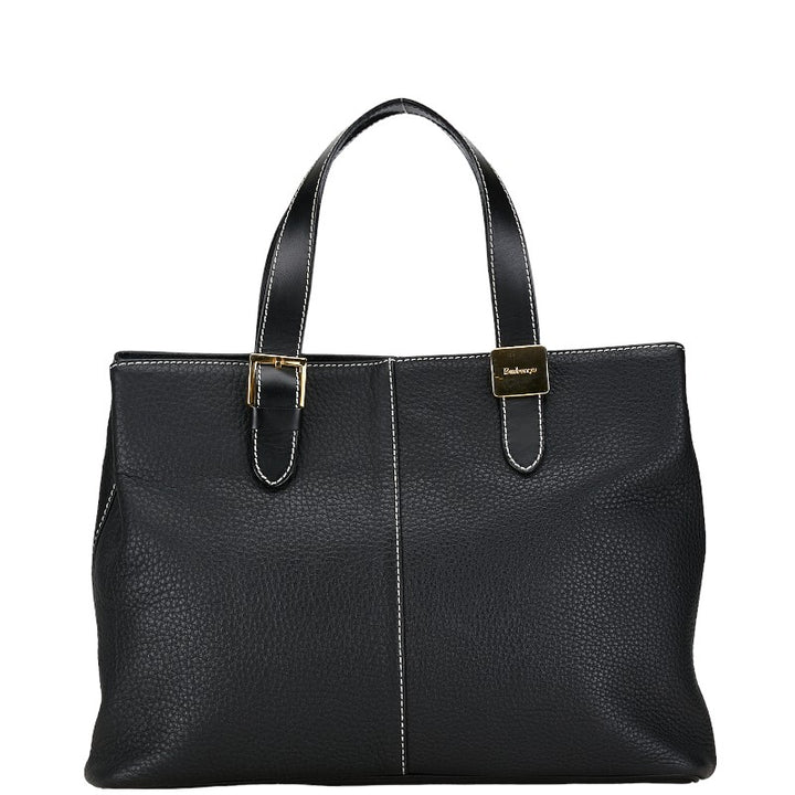 Burberry Nova Check Shadow Horse Leather Tote Bag