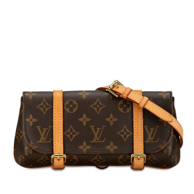 Louis Vuitton Monogram Pochette Marelle Waist Bag M51159 Brown PVC Leather in Very Good Condition