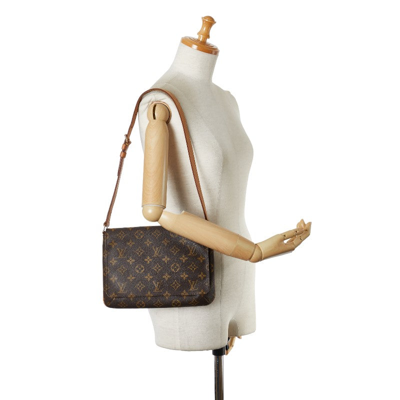 Louis Vuitton Monogram Musette Tango Short Shoulder Bag M51257 Brown PVC Leather