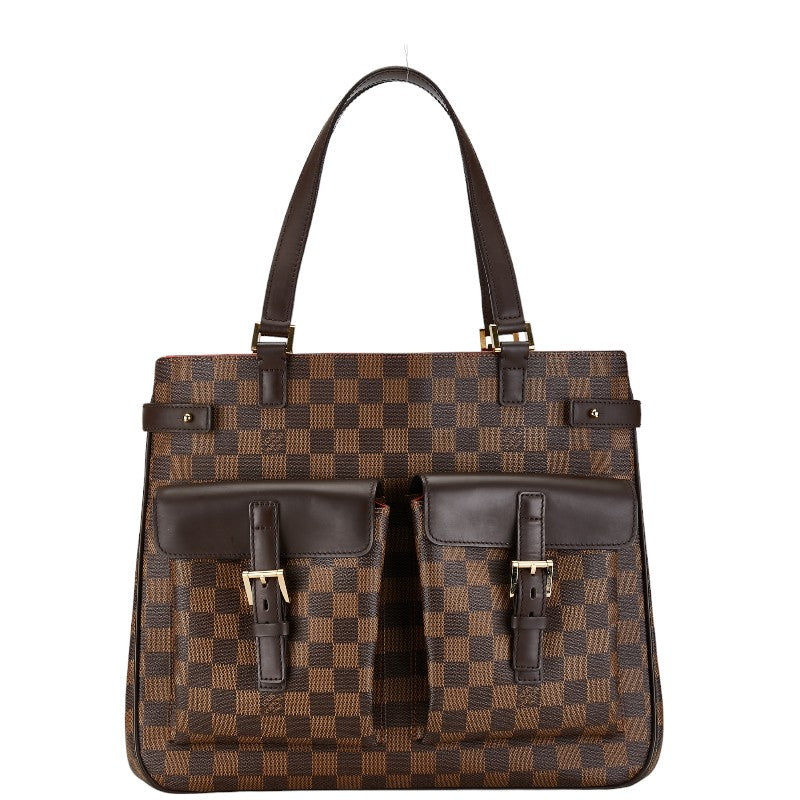 Louis Vuitton Damier Uzes Handbag N51128 Brown PVC Leather in Very Good Condition