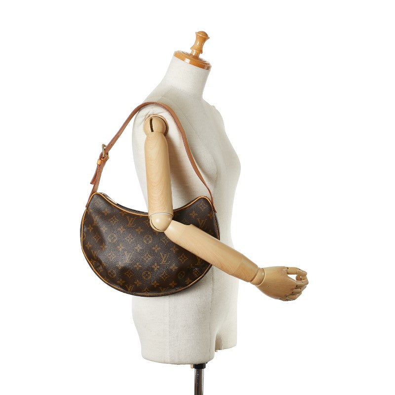 Louis Vuitton Monogram Croissant MM Shoulder Bag M51512 Brown PVC Leather in Very Good Condition