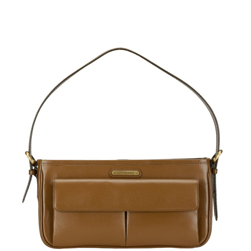 Burberry Leather Nova Check One Shoulder Bag