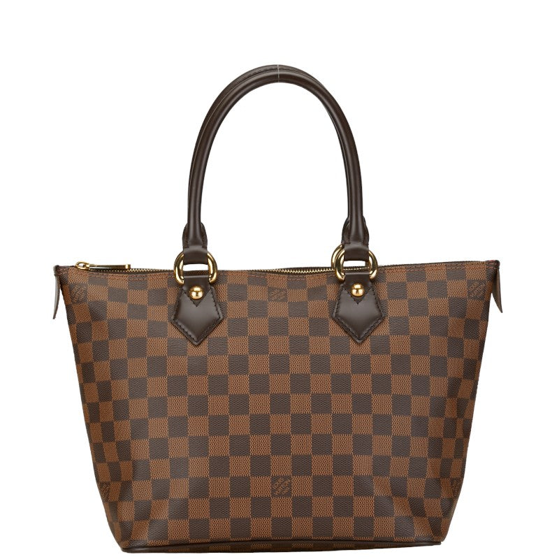 Louis Vuitton Damier Saleya PM Handbag N51183 Brown PVC Leather in Great Condition