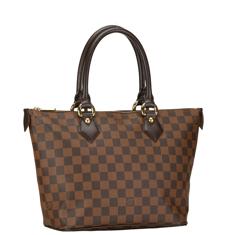 Louis Vuitton Damier Saleya PM Handbag N51183 Brown PVC Leather