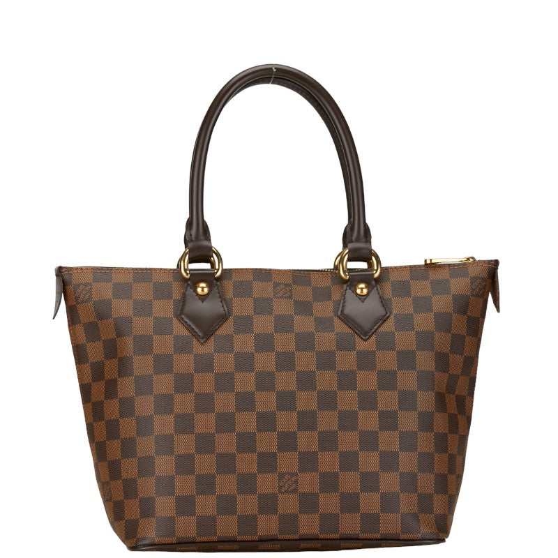 Louis Vuitton Damier Saleya PM Handbag N51183 Brown PVC Leather