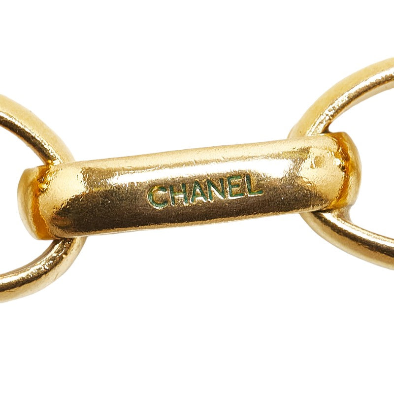 Chanel Logo Chain Necklace Gold Plated