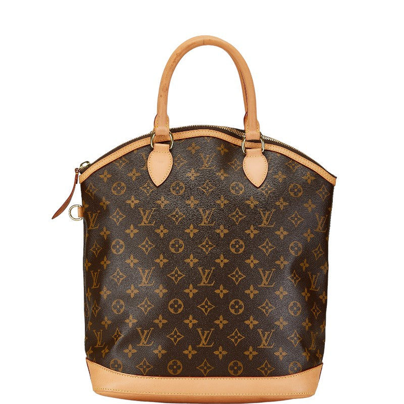 Louis Vuitton Monogram Lockit Vertical Handbag M40103 Brown PVC Leather in Very Good Condition