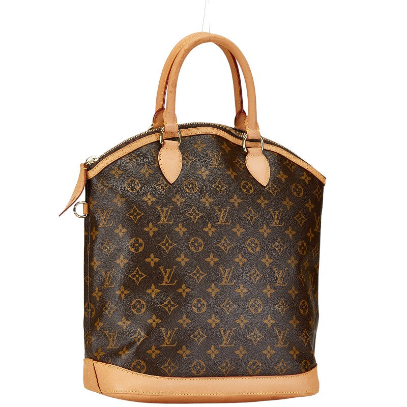 Louis Vuitton Monogram Lockit Vertical Handbag M40103 Brown PVC Leather