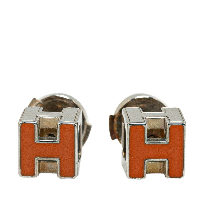 Hermes Metal H-Cube Earrings in Very Good Condition