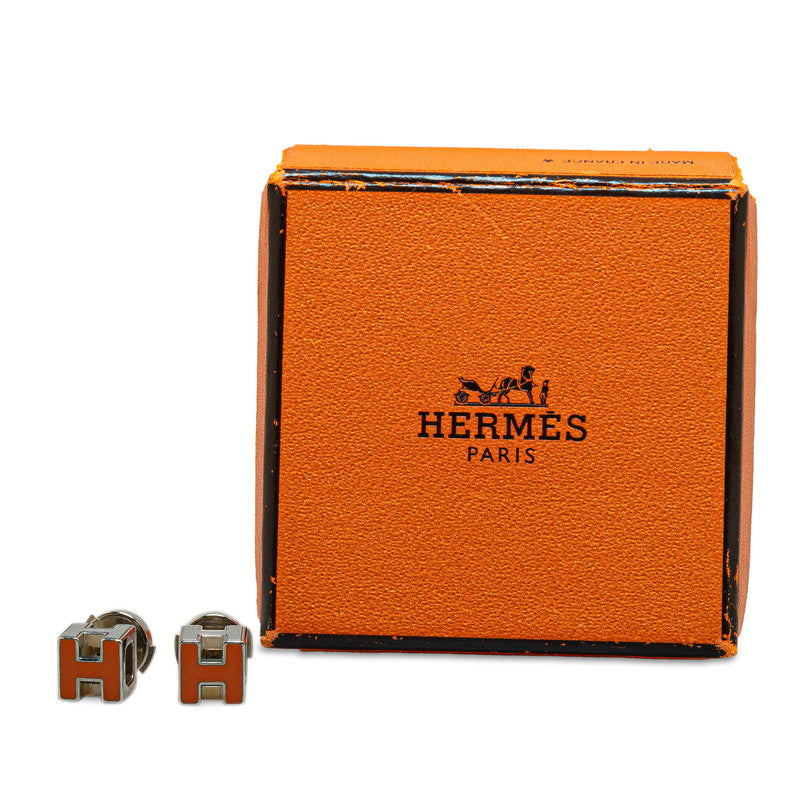 Hermes Metal H-Cube Earrings in Very Good Condition