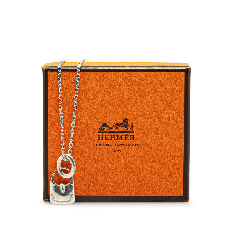 Hermes Trim Necklace Silver SV925 in Very Good Condition