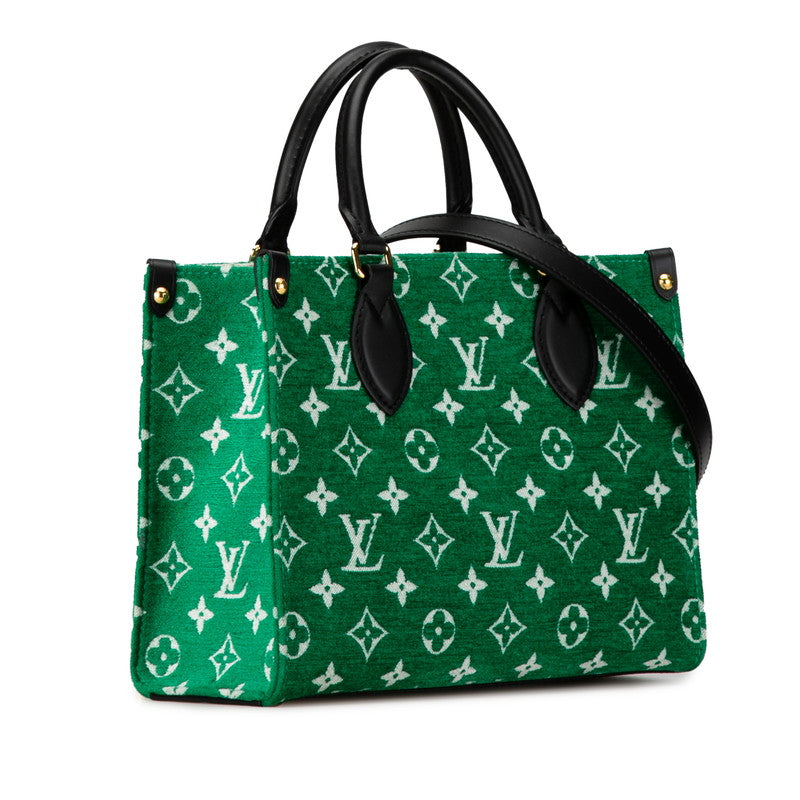 Louis Vuitton Monogram Jacquard Velvet OnTheGo PM Handbag M46216 in Very Good Condition